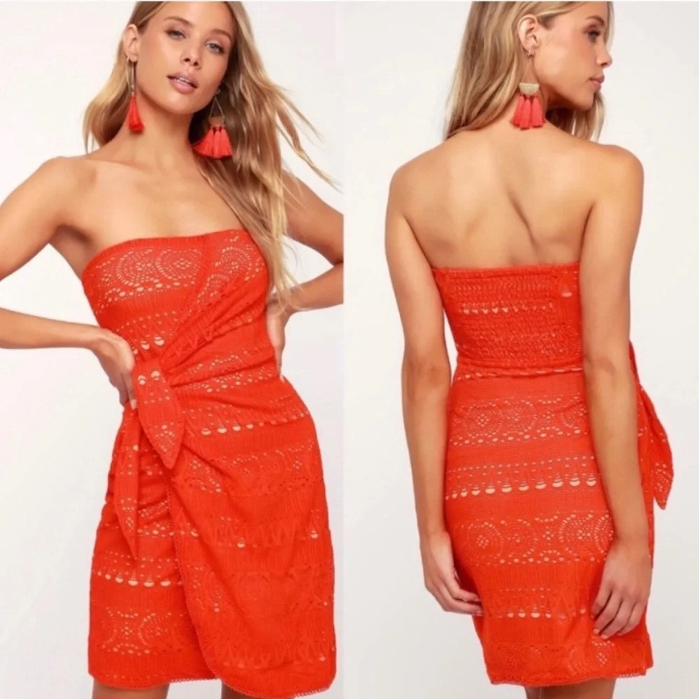 Free People|| Oceanside Rouched Side Bandeau Dress, Strapless